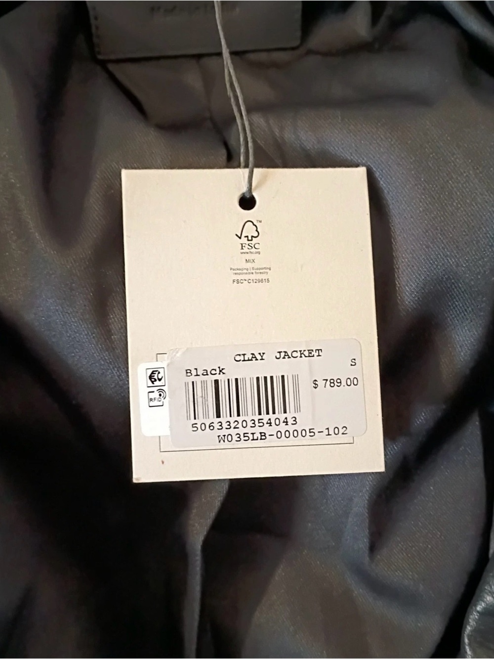 All Saints Clay oversized black leather jacket S - Picture 4 of 9